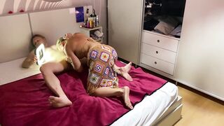My stepmom wanna the party, that babe's twat don't stay dry