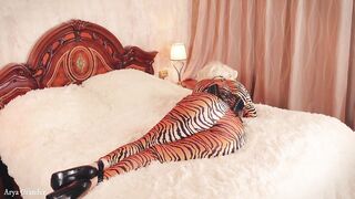 Yielding mother I'd like to fuck gagged and slavery taped in spandex catsuit