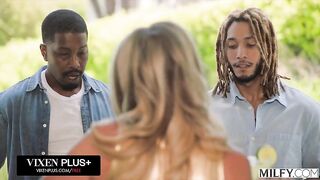 MILFY Nasty Golden-haired Housewife Andi Avalon Squirts All Over 2 Giant Ramrods In Wild Three-some