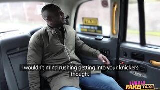 Female Fake Taxi - Hot Minx Driver Rides Ebony Penis