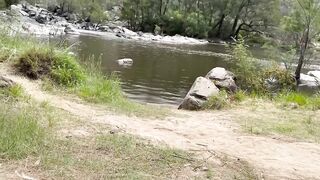 Public Exposed Quick Footjob and Underwater Sex