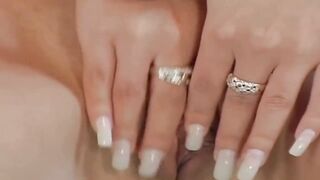 Blond Honey Fingers Her Leaking Vagina to Explosive Climax