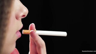 Ultra HD Russian Angel Smokin' Cigarette Seaside