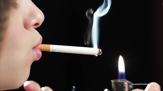 Ultra HD Russian Angel Smokin' Cigarette Seaside