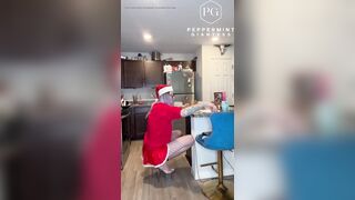 73 Giantess in 8-inch Heels Decorates a Gingerbread Village