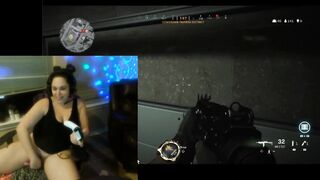 Squirting Gamer Wench plays Warzone with randoms and touches herself.