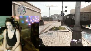 Squirting Gamer Wench plays Warzone with randoms and touches herself.