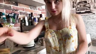 Wife Masturbates in the Kitchen