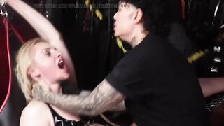 Double Banged and Owned on a Sex Swing