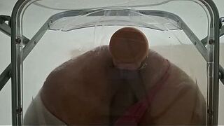 Bulky Butt Trans Gwen Tennyson Facesitting and Anal Screwed with Creampie throughout Clear Chair for the 1st Time