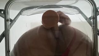 Bulky Butt Trans Gwen Tennyson Facesitting and Anal Screwed with Creampie throughout Clear Chair for the 1st Time