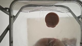 Bulky Butt Trans Gwen Tennyson Facesitting and Anal Screwed with Creampie throughout Clear Chair for the 1st Time