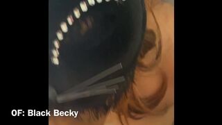 Black Sloppy Oral sex POV Ebony Becky
