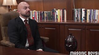 MasonicBoys - Hot suited DILF barebacks cute, cute blameless Noah White