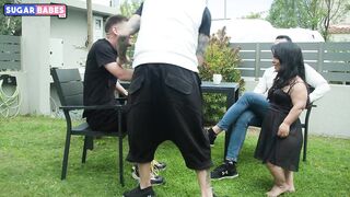 Midget Trio With Neighbour : SUGARBABESTV