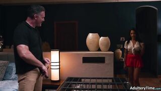 Teen Nina White Is Tempted Into Steamy Three-some