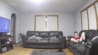 Nasty Babysitter Got Caught Masturbating on Nanny Livecam