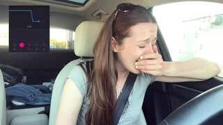 Cumming embarassingly Hard in a Starbucks Drive Thru (lush Control Part two)