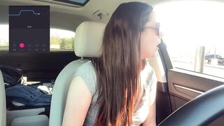 Cumming embarassingly Hard in a Starbucks Drive Thru (lush Control Part two)