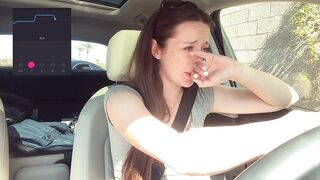 Cumming embarassingly Hard in a Starbucks Drive Thru (lush Control Part two)