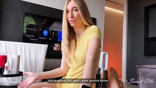 Stepsis Had No Cash for Rent… So This babe Offered Her Vagina for Raw Creampie