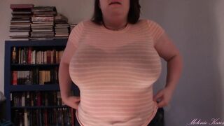 Biggest boob tit drop sheer shirt