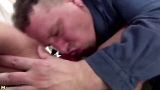 Real step mama gets anal sex and pissing to throat