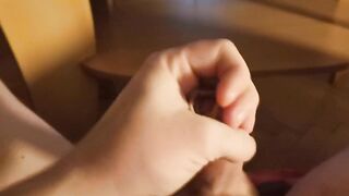お腹に ( on the stomach)