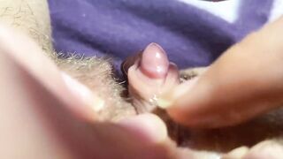 Biggest love button rubbing and jerking climax in bizarre close up masturbation