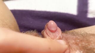 Biggest love button rubbing and jerking climax in bizarre close up masturbation