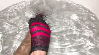 Soaked Sock Fetish in Muscular Ankle Socks