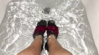 Soaked Sock Fetish in Muscular Ankle Socks