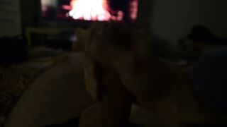 Solo xmas masturbation until biggest load of cum