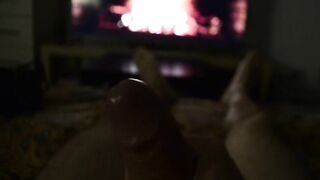 Solo xmas masturbation until biggest load of cum