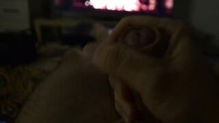 Solo xmas masturbation until biggest load of cum