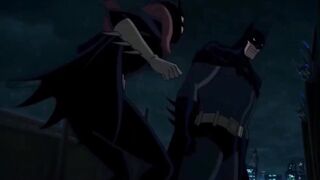 Batgirl and Batman Get Sexy and Enormous on Rooftop