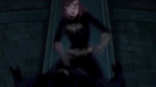 Batgirl and Batman Get Sexy and Enormous on Rooftop