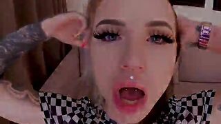 Large Titted Belgium College Angel 1st BBC Sloppy Deepthroat POV