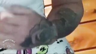 Nasty hotty stuffs her shorts into her little butt with her pants on and goes to educate.