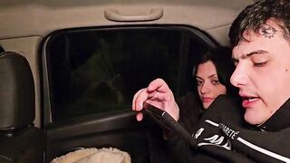 Keila sucks my rod in the car in front of her allies during the time that we're traveling
