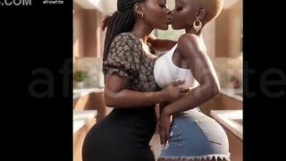 (AI Generated) - Hot Afro ebony animated Black Large Booty Large Breasts Village Maiden Tempted Drilled Raw By Gracious Large Weenie Prince