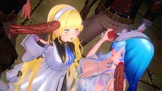Wuthering Waves - Phoebe and Shorekeeper Hardcore Sex - CG Anime Animation