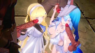 Wuthering Waves - Phoebe and Shorekeeper Hardcore Sex - CG Anime Animation