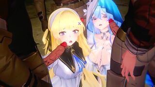 Wuthering Waves - Phoebe and Shorekeeper Hardcore Sex - CG Anime Animation
