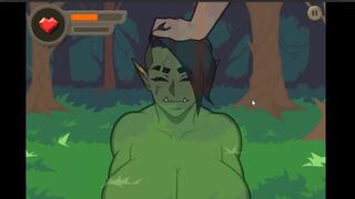 Drilled Orc and Elf Outside