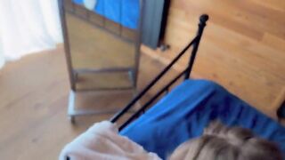 Beautiful cute cutie likes to pose in front of the camera and bang