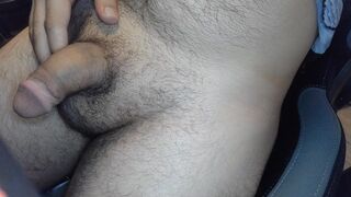 Bare bushy cumming and teasing