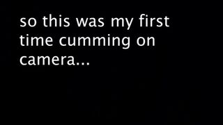 Cumming on camera for the 1st time