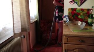 Sex with a Concupiscent Cleaning Lady in the Kitchen of a Holiday Apartment.