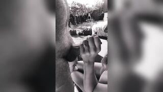 Pretty angel sucking knob